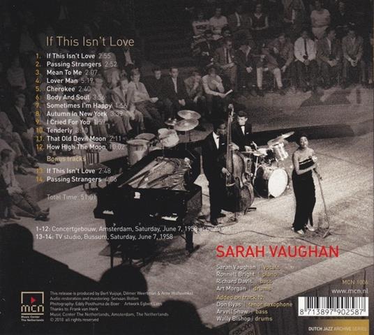 If This Isn't Love - CD Audio di Sarah Vaughan - 2