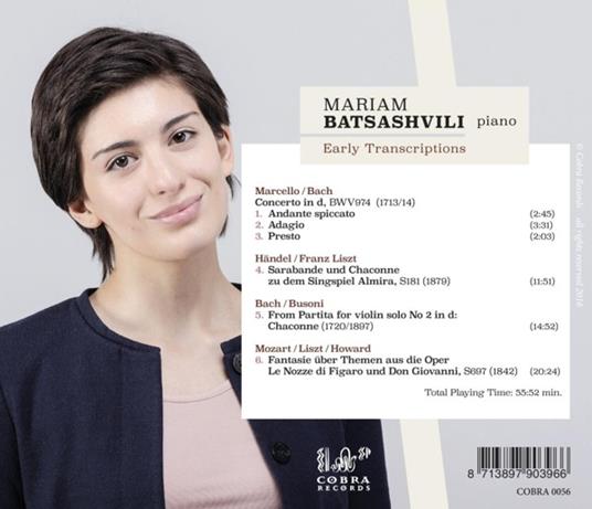 Early Transcriptions - CD Audio di Mariam Batsashvili - 2