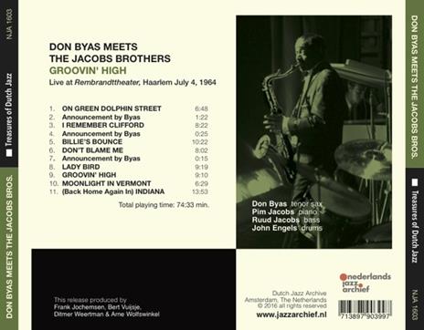 Meets the Jacobs Brothers - CD Audio di Don Byas - 2