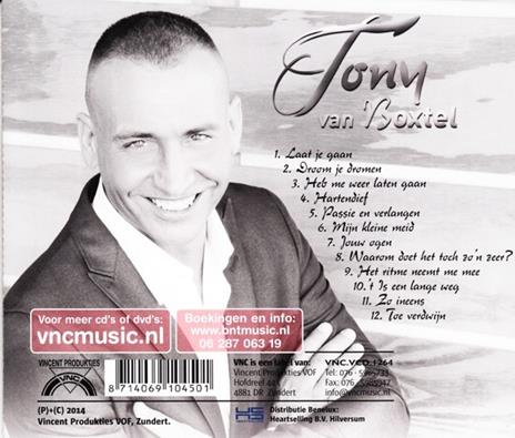 Droom Je Dromen - CD Audio di Tony Van Boxtel - 2