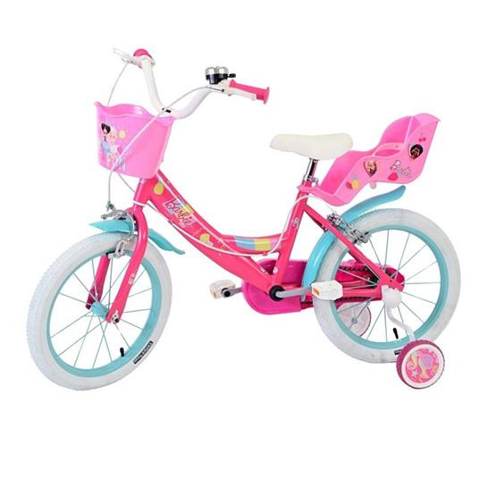 Bicicletta Per Bambini 14" Disney Principesse Con 2 Freni, Cestino E Portabambola  36592