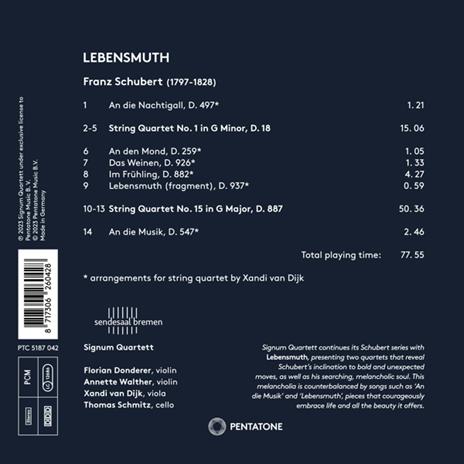 Lebensmuth - CD Audio di Signum Quartett - 2