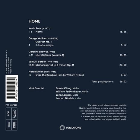 Home - CD Audio di Miro Quartet - 2