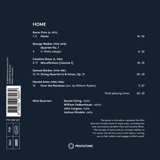 Home - CD Audio di Miro Quartet - 2