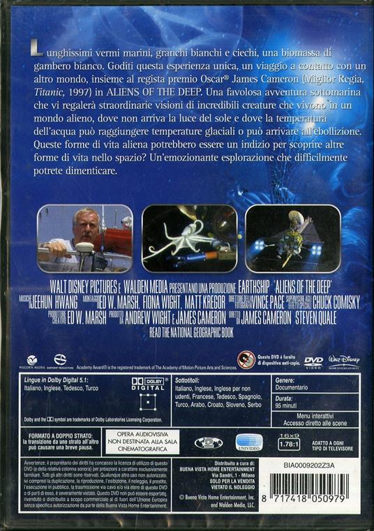 Aliens of the Deep di James Cameron,Steven Quale - DVD - 2
