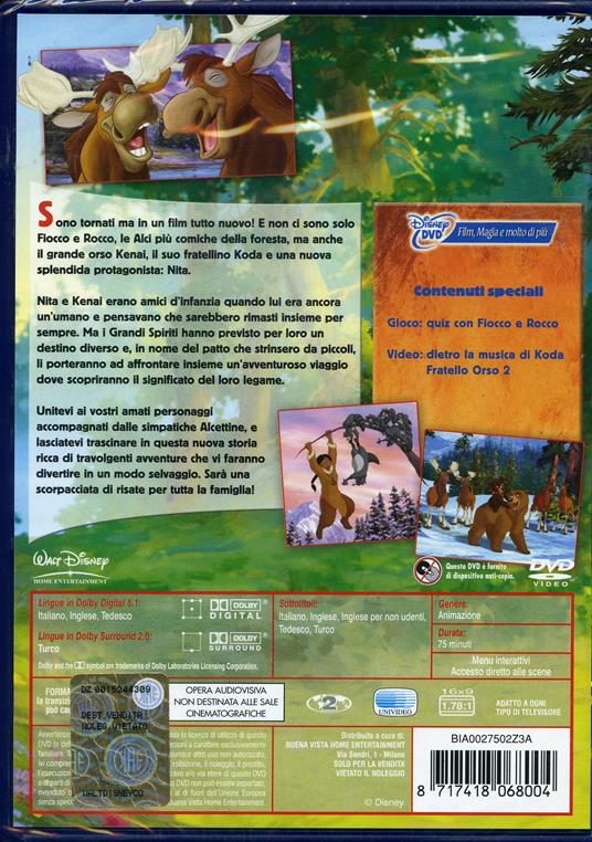 Koda, fratello orso 2 di Ben Gluck - DVD - 2