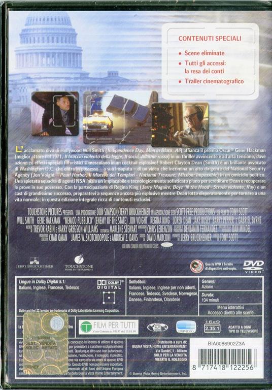 Nemico pubblico di Tony Scott - DVD - 2