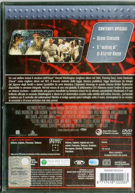 Allarme rosso di Tony Scott - DVD - 2