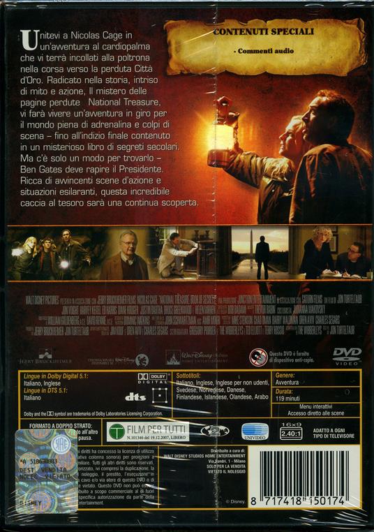 Il mistero delle pagine perdute (1 DVD) di Jon Turteltaub - DVD - 2
