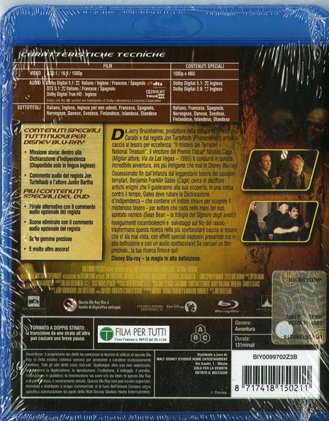 Il mistero dei Templari<span>.</span> Edizione speciale di Jon Turteltaub - Blu-ray - 2