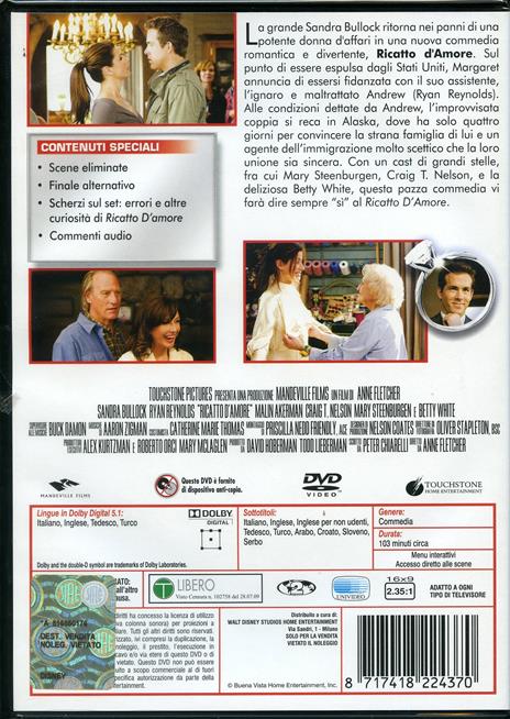 Ricatto d'amore di Anne Fletcher - DVD - 2