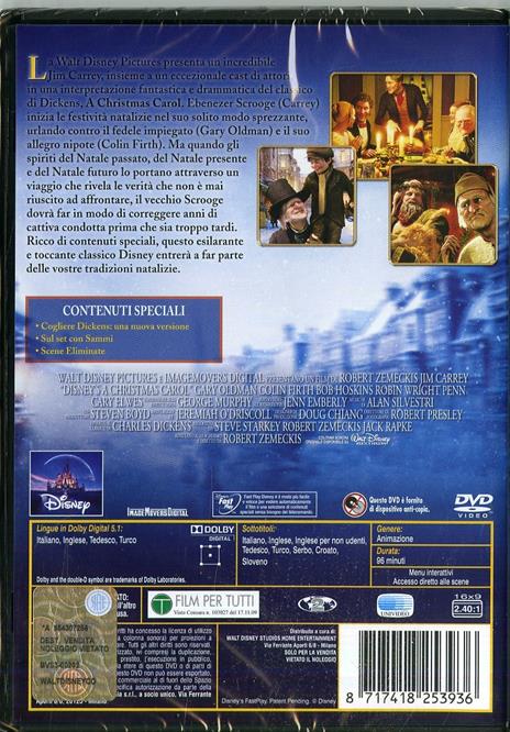 A Christmas Carol di Robert Zemeckis - DVD - 2