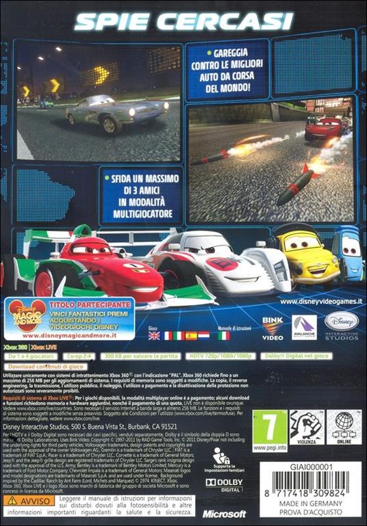 Disney Cars 2 - X360 videogioco Xbox 360 Basic ITA - 2