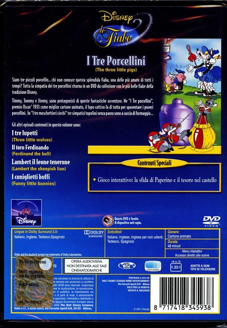 Le fiabe Walt Disney. I tre porcellini e altre storie di Burt Gillett - DVD - 2