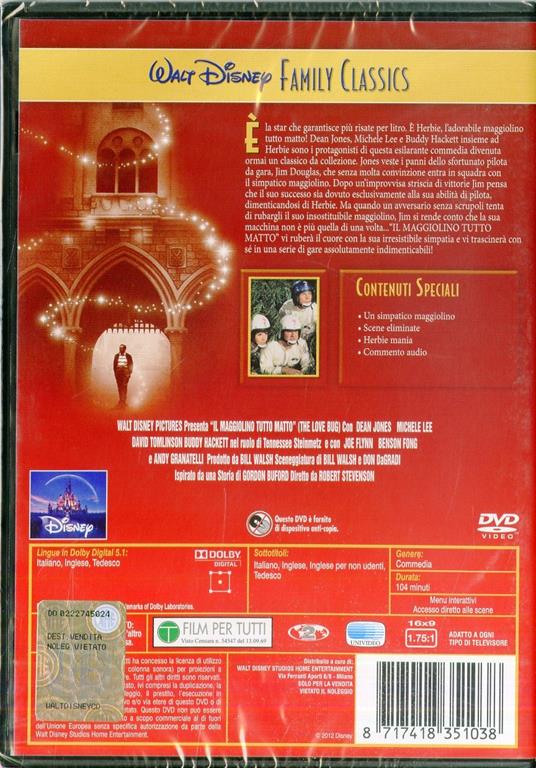 Un maggiolino tutto matto di Robert Stevenson - DVD - 2