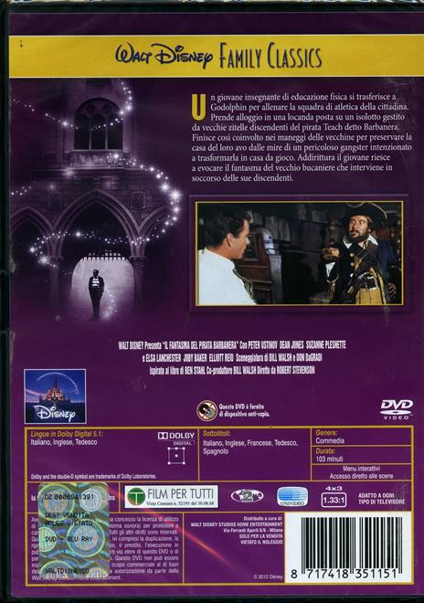 Il fantasma del pirata Barbanera di Robert Stevenson - DVD - 2