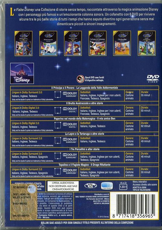 Favole Disney (6 DVD) di Ford Beebe,Jasper Blystone,Clyde Geronimi,Burt Gillett,Jim Handley,Jack Kinney,Hamilton Luske,George Scribner,Erwin Verity,Alfred L. Werker - 2