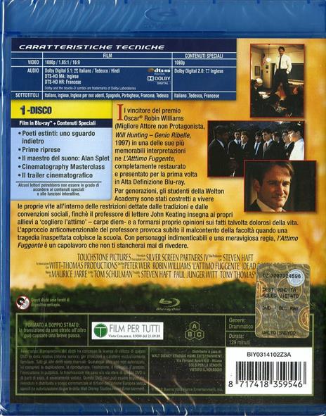 L' attimo fuggente di Peter Weir - Blu-ray - 2