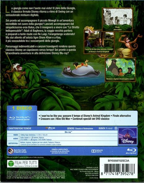 Il libro della giungla<span>.</span> Edizione speciale di Wolfgang Reitherman - Blu-ray - 2