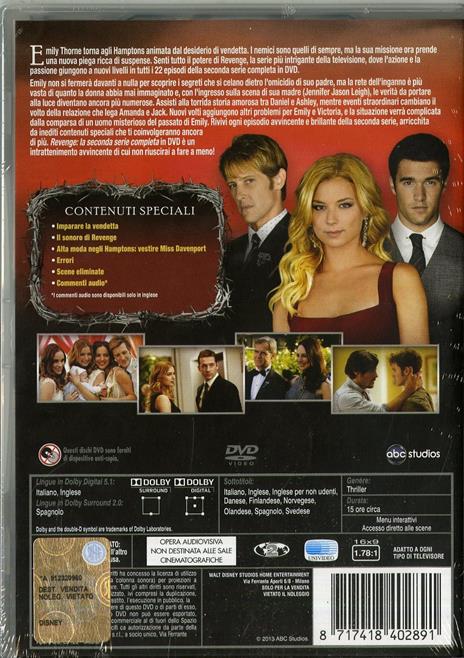 Revenge. Stagione 2 (6 DVD) di Kenneth Fink,David Grossman,J. Miller Tobin - DVD - 2