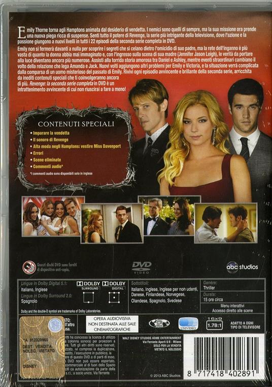 Revenge. Stagione 2 (6 DVD) di Kenneth Fink,David Grossman,J. Miller Tobin - DVD - 2