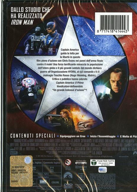 Captain America. Il primo vendicatore di Joe Johnston - DVD - 2