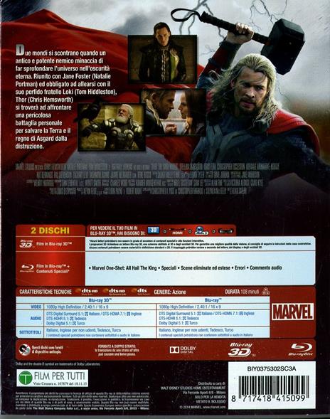 Thor. The Dark World. 3D (Blu-ray + Blu-ray 3D) di Alan Taylor - 2