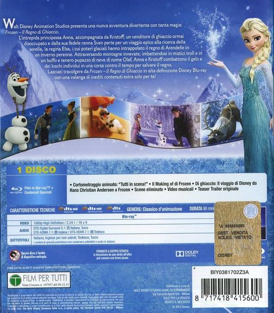 Frozen. Il regno di ghiaccio di Chris Buck,Jennifer Lee - Blu-ray - 2