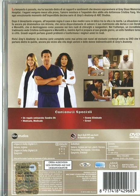 Grey's Anatomy. Serie 10 (6 DVD) di Rob Corn,Tony Phelan,Debbie Allen - DVD - 2