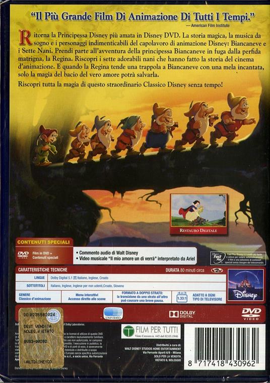 Biancaneve e i sette nani di Walt Disney - DVD - 2