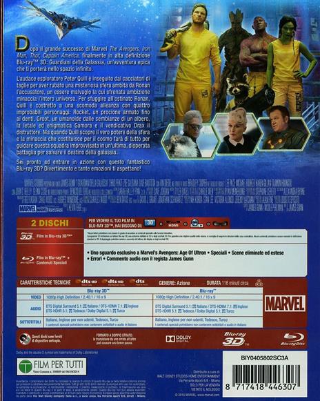 Guardiani della galassia 3D (Blu-ray + Blu-ray 3D) di James Gunn - 2