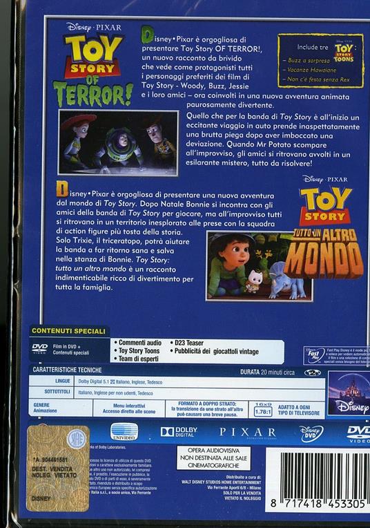 Toy Story. Tutto un altro mondo. Toy Story of Terror di Angus MacLane,Steve Purcell - DVD - 2