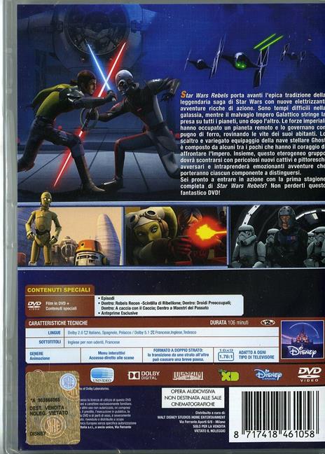 Star Wars Rebels. Stagione 1 (3 DVD) di Steward Lee,Dave Filoni,Steven G. Lee - DVD - 2