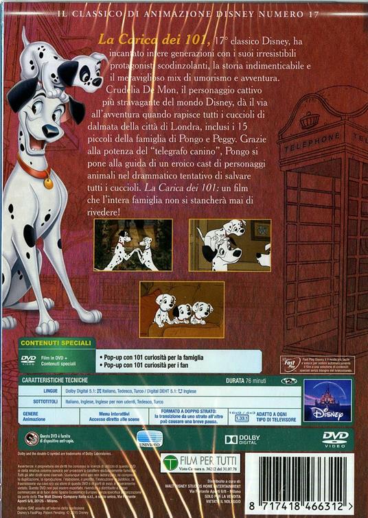 La carica dei 101 (DVD)<span>.</span> Limited Edition di Wolfgang Reitherman,Hamilton Luske,Clyde Geronimi - DVD - 2