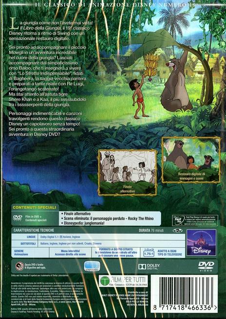Il libro della giungla (DVD)<span>.</span> Limited Edition di Wolfgang Reitherman - DVD - 2
