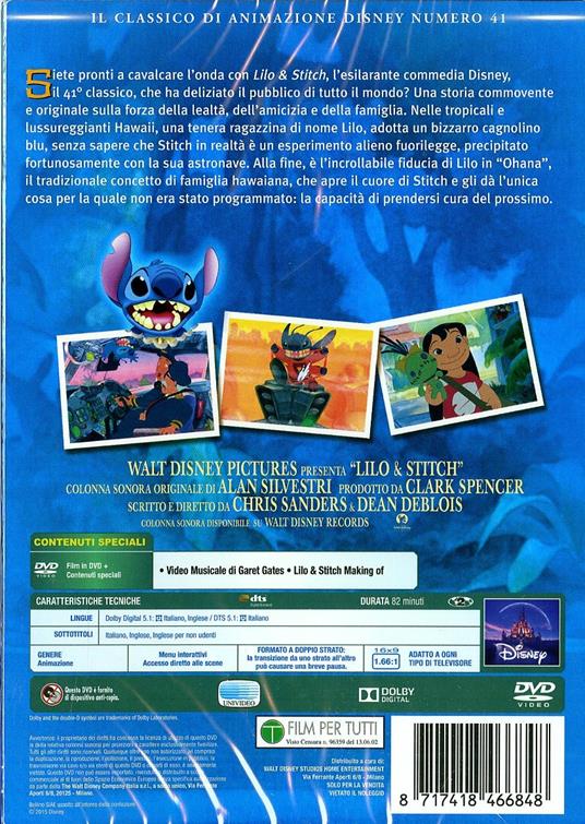 Lilo e Stitch (DVD)<span>.</span> Limited Edition di Dean De Blois,Chris Sanders - DVD - 2