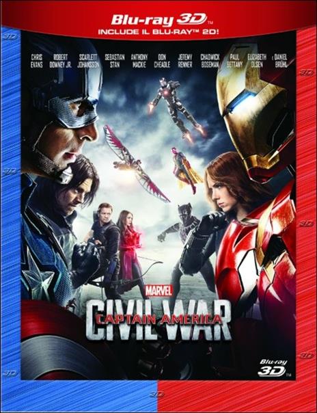 Captain America. Civil War 3D (Blu-ray + Blu-ray 3D) di Anthony Russo,Joe Russo