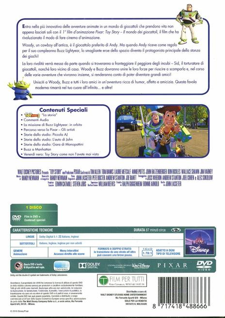Toy Story - Collection 2016 (DVD) di John Lasseter - DVD - 3