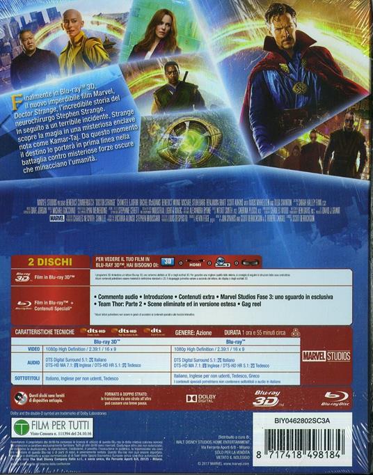 Doctor Strange (Blu-ray + Blu-ray 3D) di Scott Derrickson - Blu-ray - 2