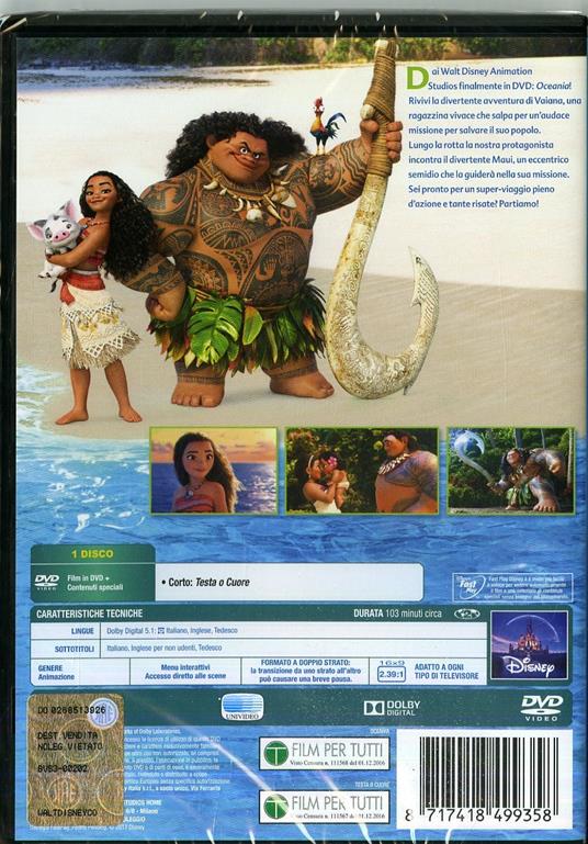 Oceania (DVD) di Ron Clements,John Musker,Chris Williams,Don Hall - DVD - 2