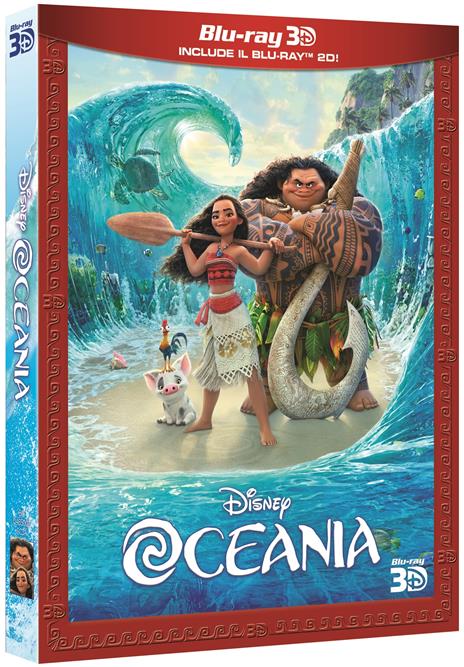 Oceania 3D (Blu-ray + Blu-ray 3D) di Ron Clements,John Musker,Chris Williams,Don Hall - Blu-ray + Blu-ray 3D