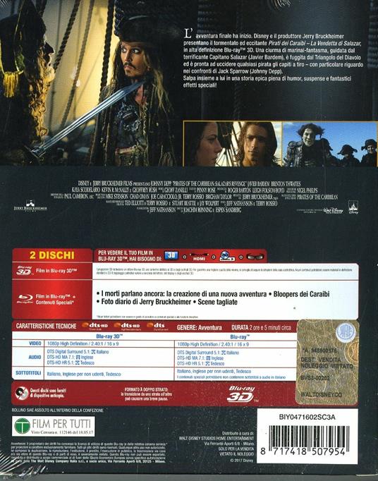 Pirati dei Caraibi. La vendetta di Salazar. Con Steelbook (Blu-ray) di Joachim Roenning,Espen Sandberg - Blu-ray - 2