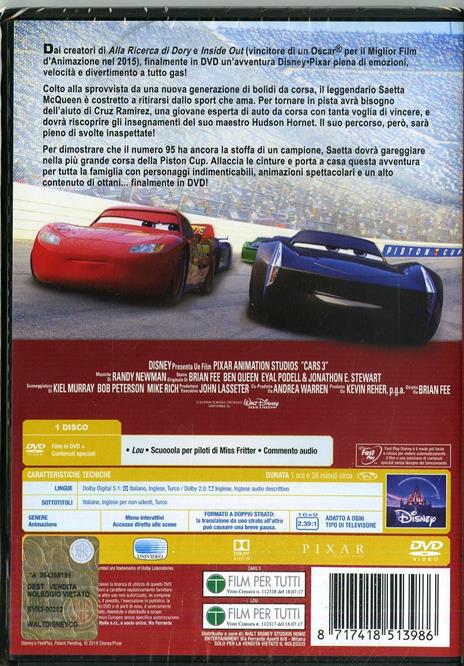 Cars 3 (DVD) di Brian Fee - DVD - 2