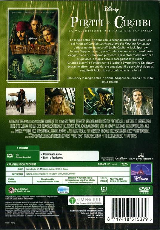 Pirati dei Caraibi. La maledizione del forziere fantasma. Limited Edition 2017 (DVD) di Gore Verbinski - DVD - 2