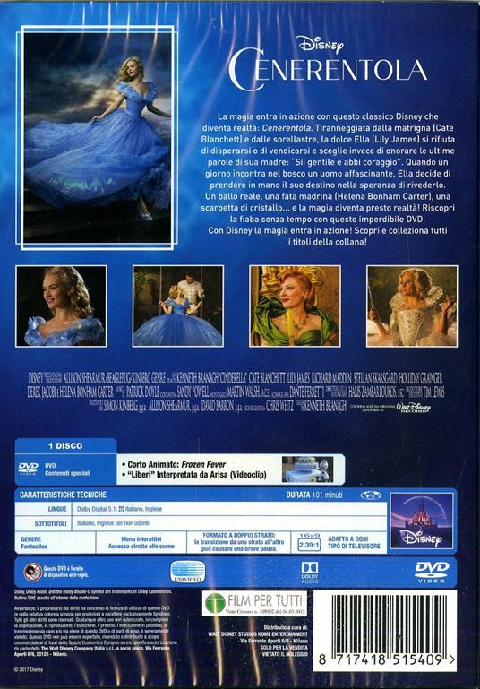 Cenerentola. Live Action. Limited Edition 2017 (DVD) di Kenneth Branagh - DVD - 2