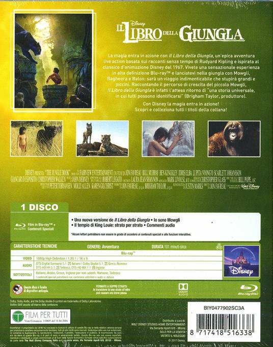 Il libro della giungla. Live Action. Editione 2017 (Blu-ray) di Jon Favreau - Blu-ray - 2