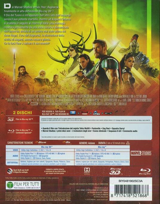 Thor Ragnarok (Blu-ray + Blu-ray 3D) di Taika Waititi - 2