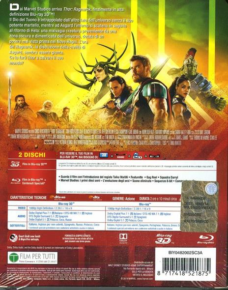 Thor Ragnarok. Con Steelbook (Blu-ray + Blu-ray 3D) di Taika Waititi - 2