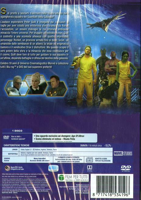 Guardiani della galassia di James Gunn - DVD - 2