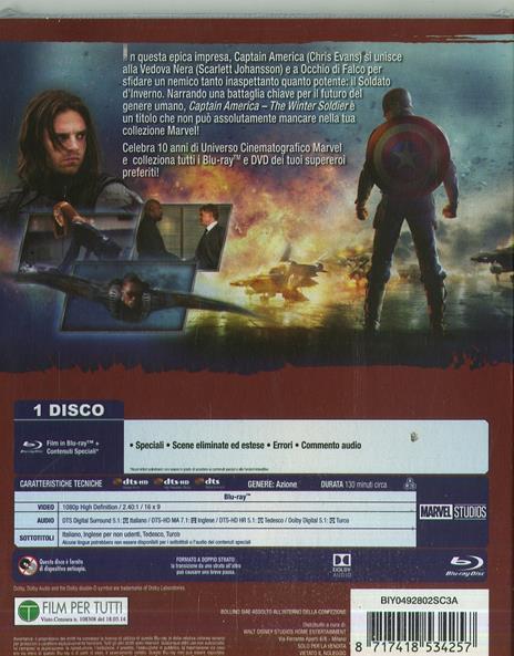Captain America. The Winter Soldier di Anthony Russo,Joe Russo - Blu-ray - 2